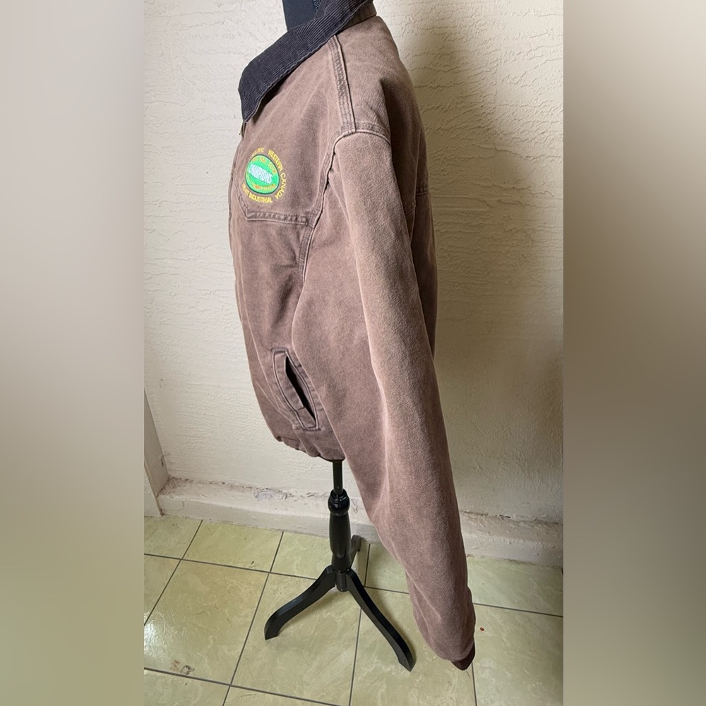 Vintage Carhartt J14‎ Santa Fe Jacket Brown 90s Distressed Workwear USA-Large - Picture 11 of 14